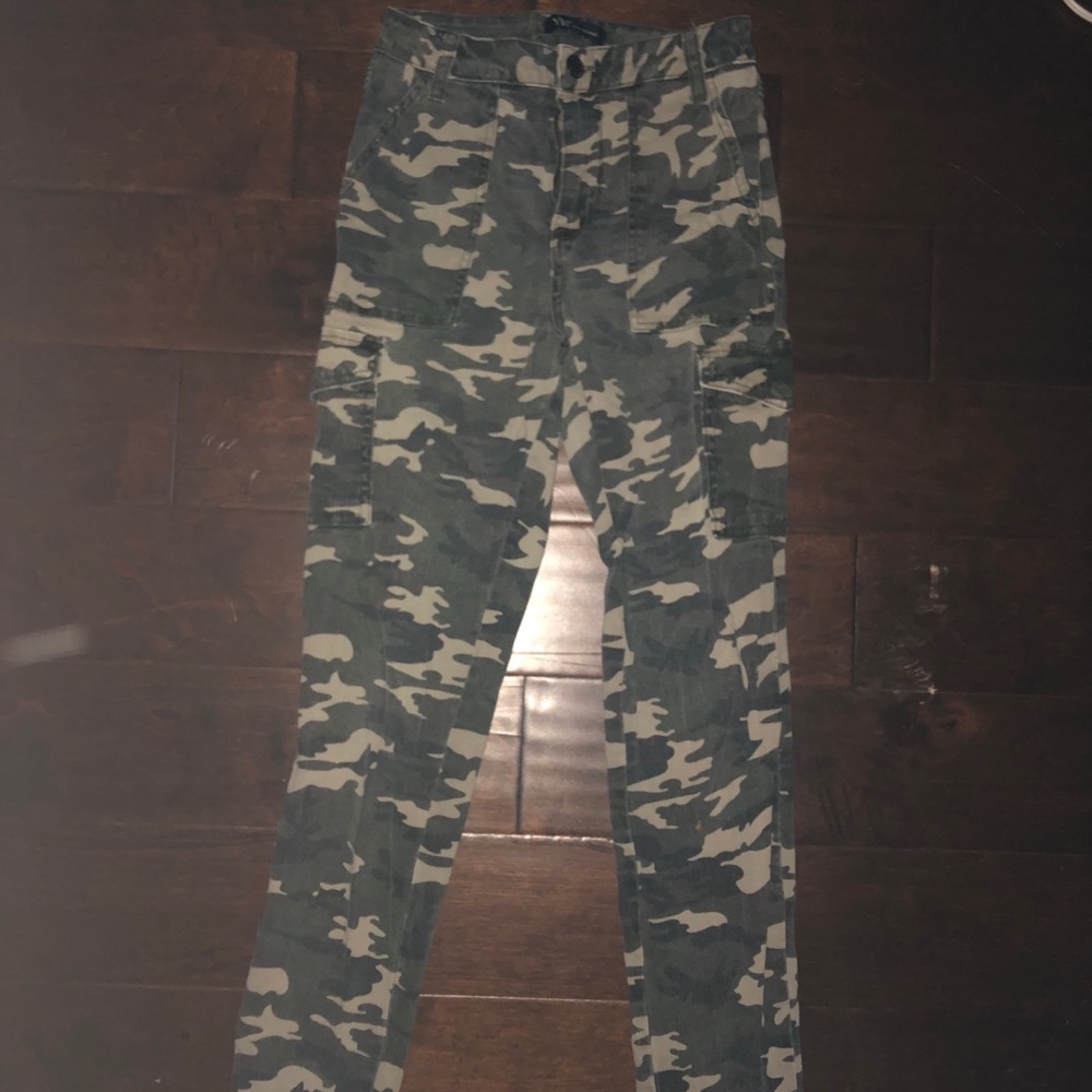 CAMO STRETCHY JEANS HIGH WAISTED